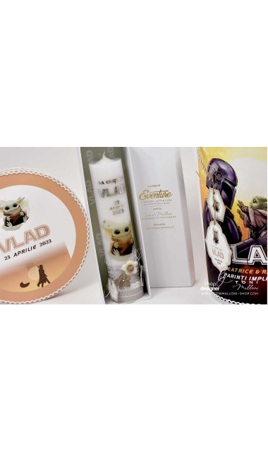Trusou botez baieti personalizat cu Baby Yoda 12